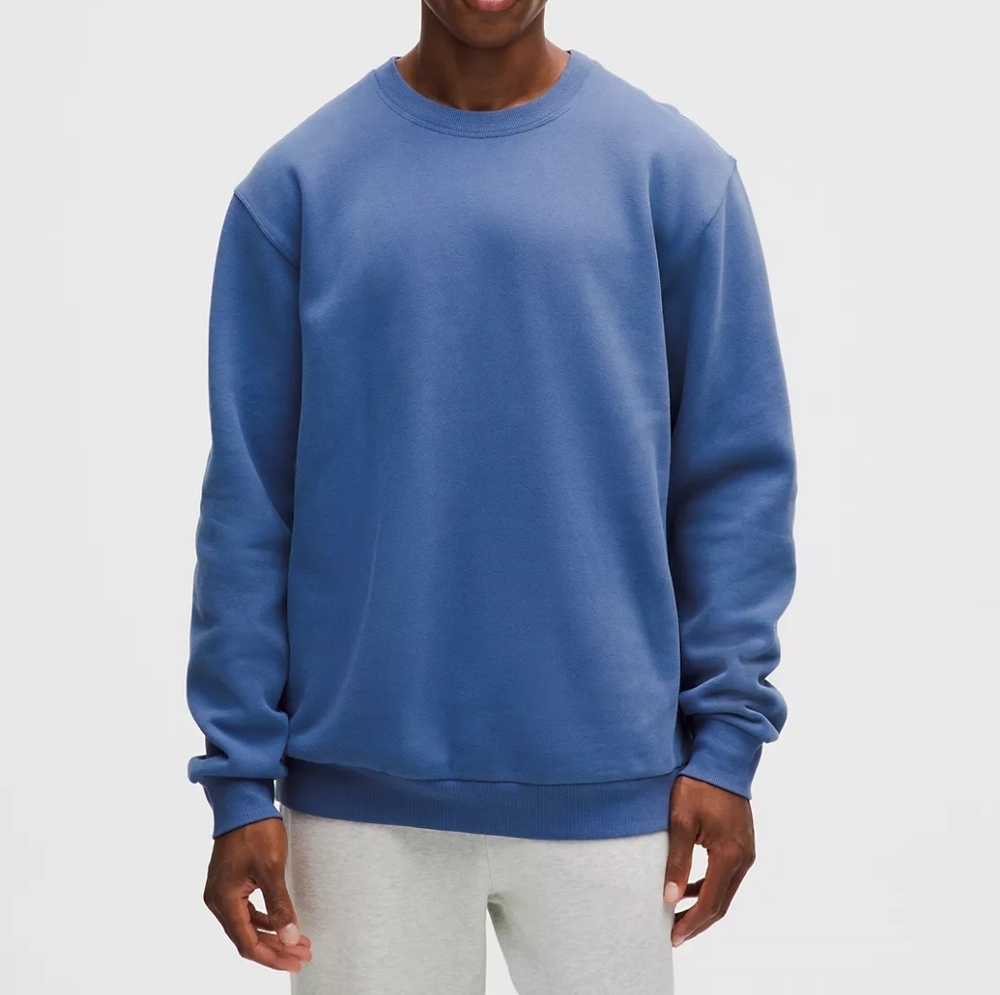 Lululemon French Terry Oversized Long Sleeve Crew Size L Sweatshirt Blue
